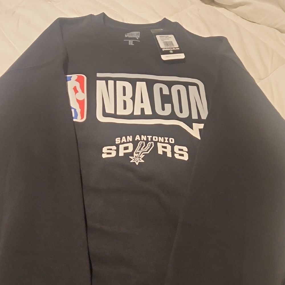 NBA Black San Antonio Spurs NBA Con Pullover Sweatshirt